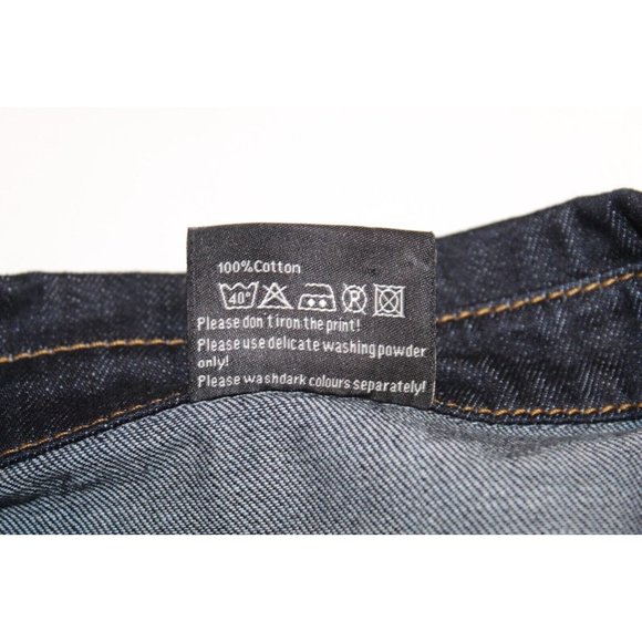 KING KEROSIN Jean Jacket American Biker Kerosene Dark Denim Skull Embroidered XL - Picture 7 of 8